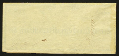 Backside shows a signature