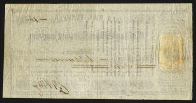 Backside shows legal language and space for dates, amounts, and signatures