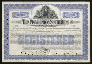 Certificate with blue and black ink shows intricate bordering, lettering, seals, signatures, and vignettes of a Roman god and men